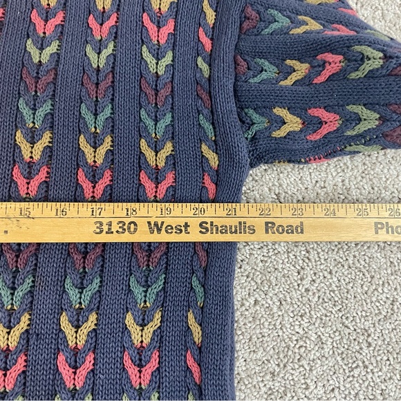 Vintage Gant Salty Dog Sweater Men’s XL Cotton Chunky Knit 90s Y2K Chevron T278 - Picture 6 of 10